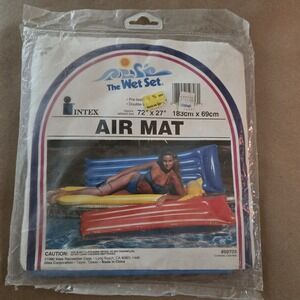 Vintage 1992 Intex The Wet Set Pool Air Mat, Blue, 72" x 27", New Sealed